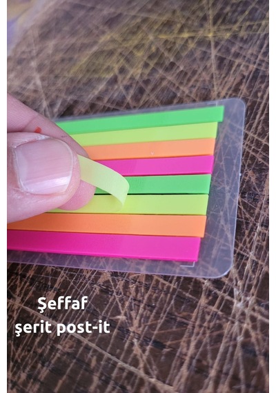 Şeffaf Şerit Post İt, Satır Post-it, Sticker