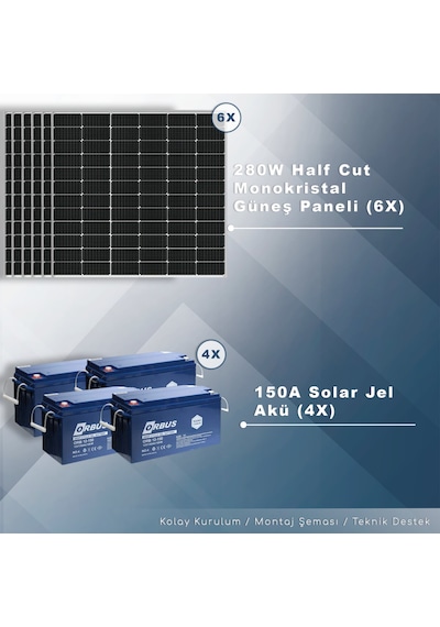 Matech 8 KW Solar Paket Sistem 8000W/gün