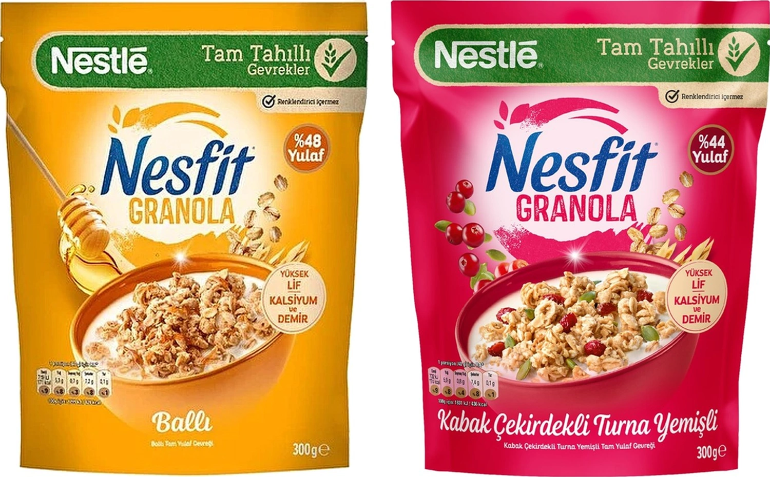 Nestle Nesfit Granola Ballı Ve Kabak Çekirdekli Turna Yemişli 300 Gr 2 Li Paket