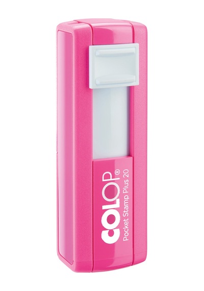 Colop Cep20 Kaşe Pembe Kasa Mavi Keçe - 14x38mm Renksiz
