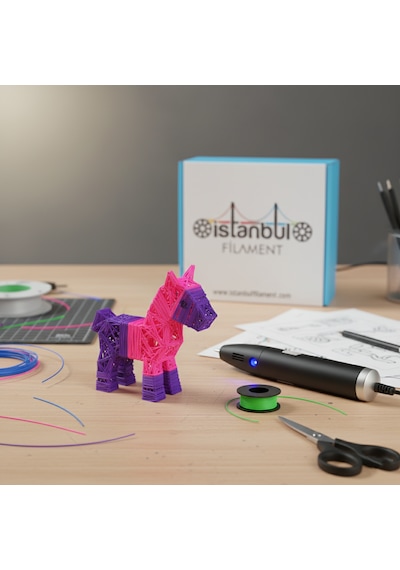 İstanbul Filament Pla 3d Kalem Yazıcı İçin 30 Renk 30x5 Metre 150 Metre Pla Filament 1.75mm