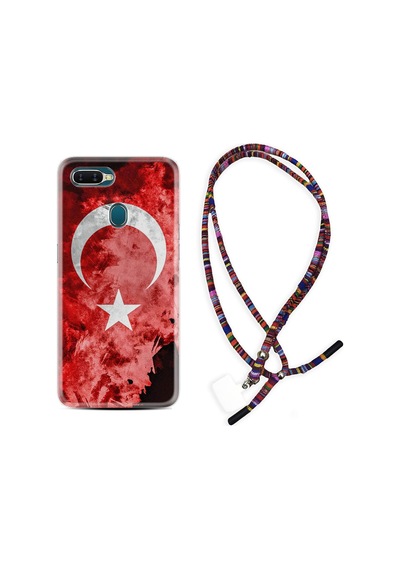 Oppo Ax7 Kılıf Rasta Boyun Askılı Şanlı Türk Bayrağı 3 1395