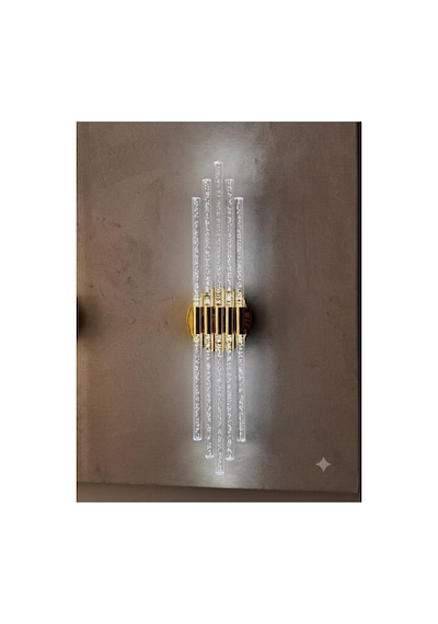 Bhbackhome Aura Medium 39 Cm Modern Tasarım Led Aplik - Duvar Lambası - Gold - Beyaz Led Gold Beyaz Led