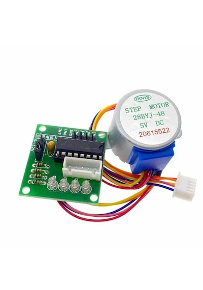28 Byj-48 Redüktörlü Step Motor Ve Uln2003a Sürücü Kartı