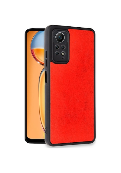 Xiaomi Redmi Note 12 Pro 4g Uyumlu Kılıf Aras Deri Kapak - Kırmızı