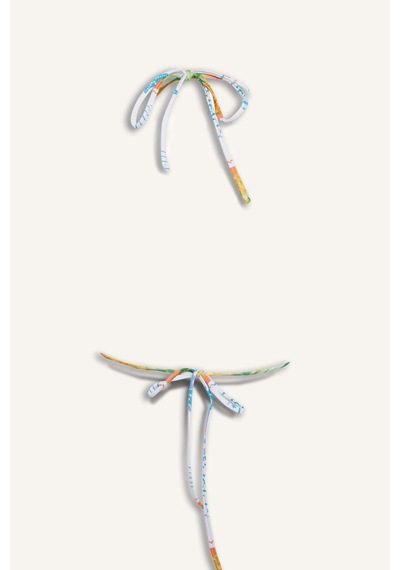 Defacto Regular Fıt Desenli Bikini Üstü F5894ax26hswt16 Beyaz-wt16