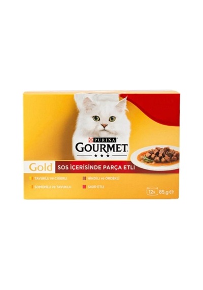 Tr Gold Parça Sığır Etli Yaş Kedi Maması Multipack 85 Gr. 12 Al 9 Öde