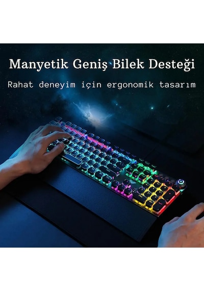 Techtic Aula F2088 Mekanik Makro Tuşlu RGB Oyun Klavyesi