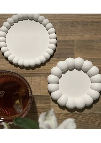 Bernami Mumluk Şamdanpinterest Dekoratif 2 Li Bubble Tabak Set,takı Tabağı, Organizer Diğer