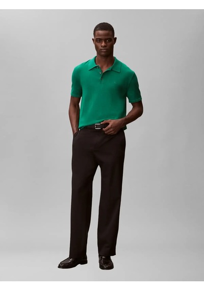 Calvin Klein Ss Supıma Cotton Pol, L4g, S Yeşil Erkek Polo
