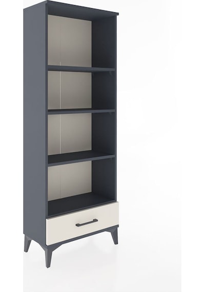 Arges Dolap 4 Raflı Tek Çekmeceli 60x30x163 Antrasit-aytaşı Antrasit