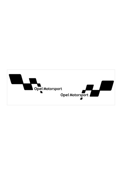Oto Sticker Bayraklı Opel Motorsport Yan Kapı Araba Stickeri Seti