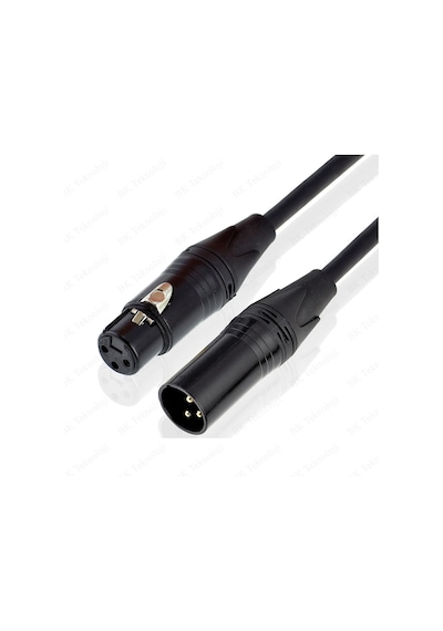 6.35 Mm Trs Erkek To 3-pin Xlr Dişi + Erkek Ses Kablosu - 1.5 Met