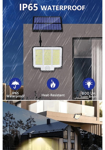 Technosmart Solar 220 Led 5m Kablolu, Ip65, Kumandalı, 3 Modlu, Güneş Enerjili Bahçe Aydınlatma Sarı