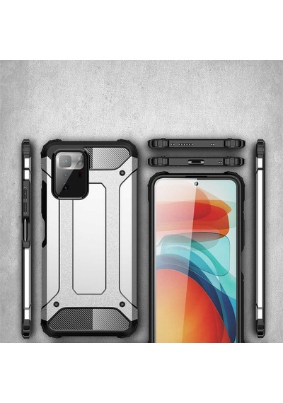 Noktaks - Xiaomi Uyumlu Xiaomi Poco X3 Gt - Kılıf Çift Katman Zırh Tank Crash Military Kapak - Kırmızı