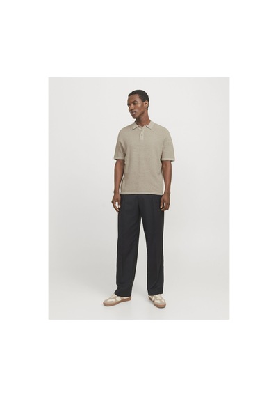 Jack & Jones Jack Jones Jjegeorge Knıt Polo Ss Sn Erkek Antrasit Tshirt 12268281-16 Gri