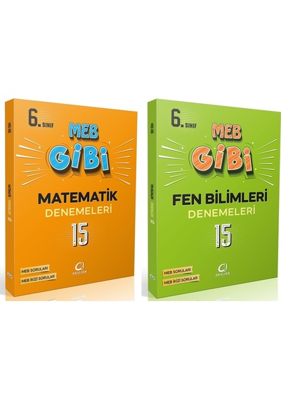 Oksijen 6. Sınıf Matematik + Fen Bilimleri Lgs Gibi Branş Denemeleri Seti 2 Kitap