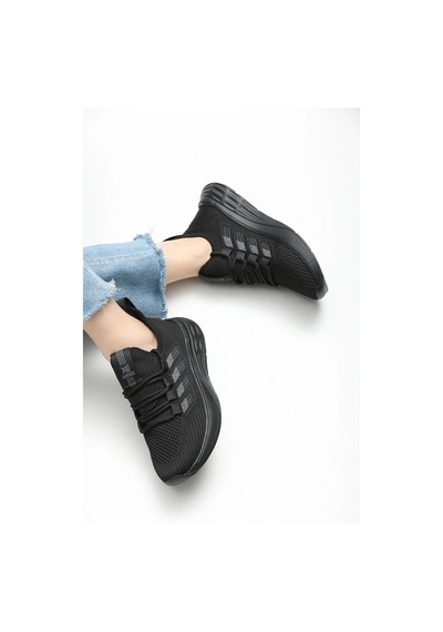 2201-awıdox Anatomik Tabanlı Unisex Bağcıksız Sneakers Ayakkabı Siyah