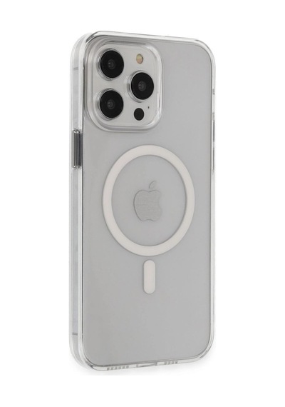 Apple iPhone Uyumlu 15 Pro Max Kılıf Tron Şeffaf Magsafe Kapak - Şeffaf Diğer
