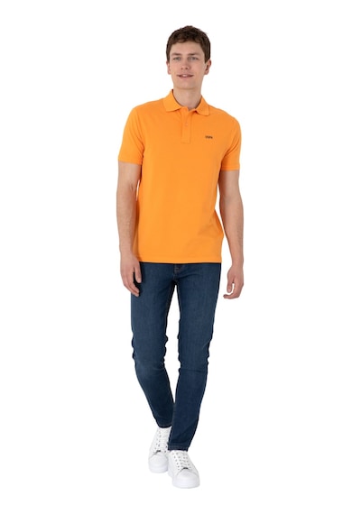 U.S. Polo Assn. Erkek Regular Fit Polo Yaka Basic T-shirt Turuncu