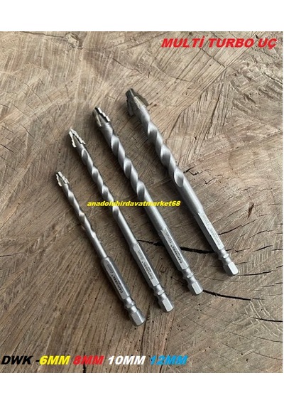 Dwk Pro Kademeli Uç Metal Delme Ucu Ahşap Sac Mermer Delme Ucu 6-8-10-12mm