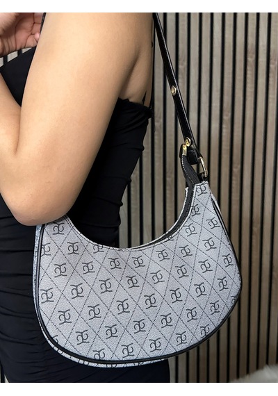Günlük Kadın Baget Omuz Çantası Ayarlanabilir Çıtçıtlı Askı Tek Gözlü Küçük Boy Sade Şık 4005 GRİ