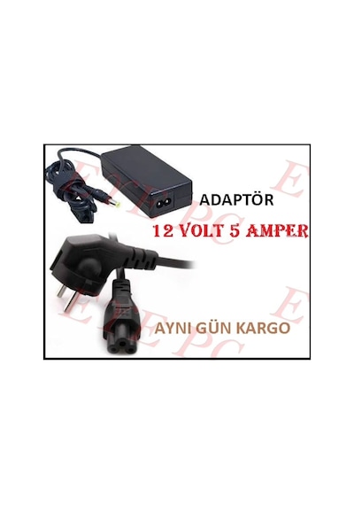 12 Volt 5 Amper Adaptör Şarj Adaptörü 12 V 5Amper