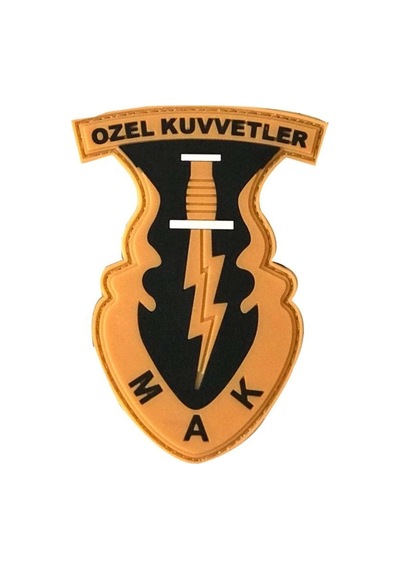 Terrien Cırtlı Yama Outdoor Arma Çanta Yaması Single Sword 3d Plastik Mak Özel Kuvvetler Arması Çok Renkli