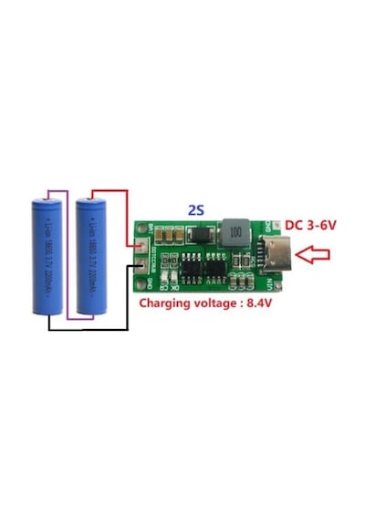 2s 8.4v 2a Li-ion & Lipo Pil Şarj Devresi