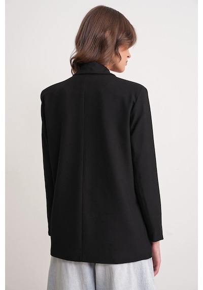 Mixray 4516 Kadın Bezayağı Blazer Ceket Siyah