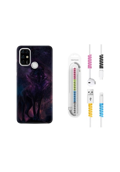 Casper Via F20 Kılıf Kablo Koruyuculu Black Purple Wolf 1791