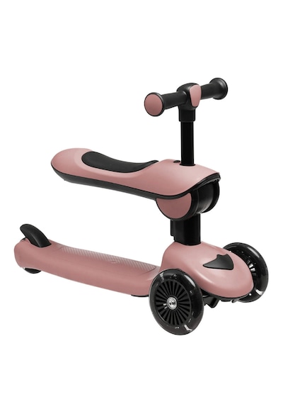 Casual 3 Tekerlekli Işıklı Katlanabilir Oturaklı Scooter Somon