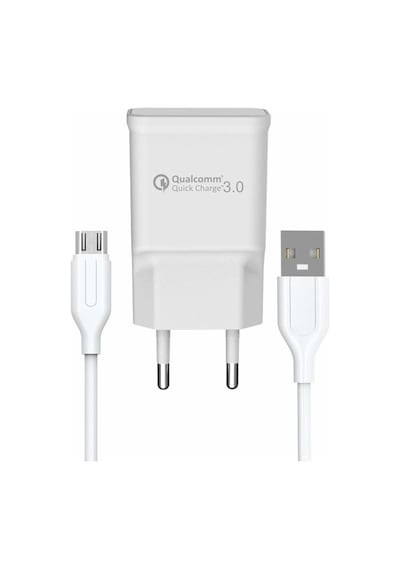 Yetty Fast Charger 3.0 A Qualcomm Adaptör + 1m Micro Usb Kablo Beyaz Yt-40m Yerli Üretim