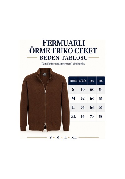Classics Men Turbulance Slim Fit Erkek Tam Fermuarlı Triko Ceket - 7834 Siyah
