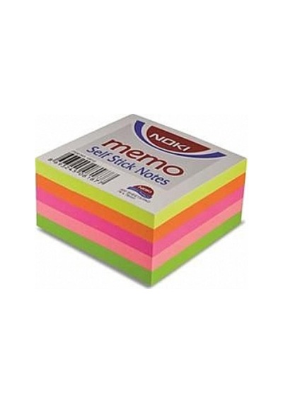 Memo 12012 Yapışkanlı Not Kağıdı 75 X 75 Mm 400 Yaprak - Karışık Neon Renk