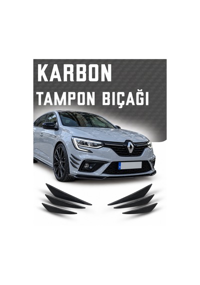 Renault Megane Mk3/mk4 Tampon Bıçağı Karbon 6'lı Kanatlı