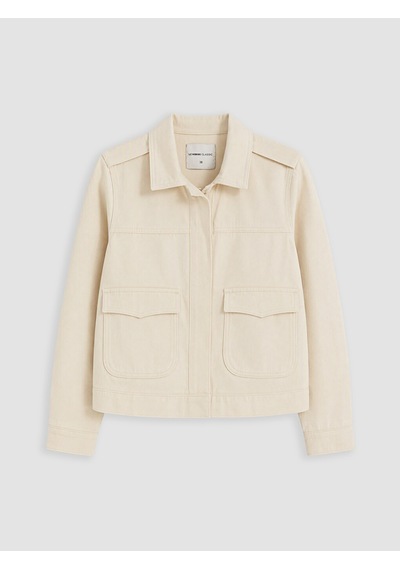 Lcwaıkıkı Classic Ekru Gabardin Kadın Gömlek Ceket