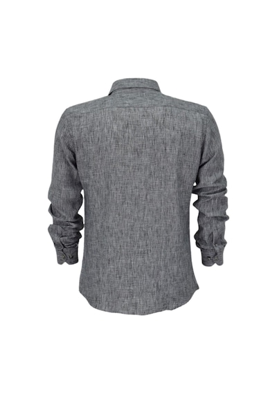 Erkek Yazlık Slim Fitt Uzun Kol Gömlek 2431 Bgl-st04755 Füme