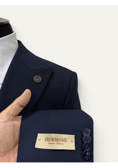 Hermose Signature Safir Lacivert Yelekli Takım Elbise