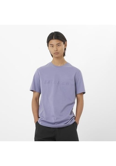 Salomon Bıg Logo Tee M Blue Granıte// Erk T-shırt Lc2526800 Mor