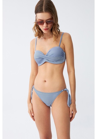 Akbeniz Kadın Straplez Mavi Bikini Takımı