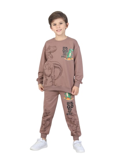 Erdem Kıds Erkek Çocuk Dinozor Baskılı Pijama Takımı İki İplik Eşofman Takımı Okul İkili Takım Tarçın Tarçın Erdem Kıds Erkek Çocuk Dinozor Baskılı Pijama Takımı İki İplik Eşofman Takımı Okul İkili Takım Tarçın Tarçın