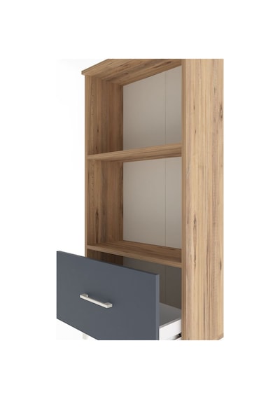 Arges Dolap Tek Raflı Tek Çekmeceli 60x30x134 Çam-antrasit Çam