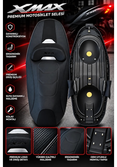 Yamaha Xmax Spor Koltuk Siyah