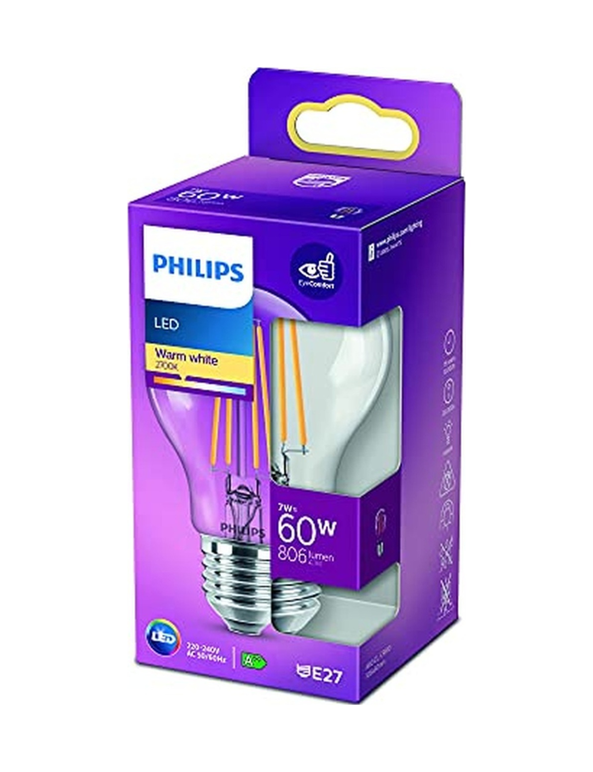 Led Classic 60w A60 E27 Non-dim 2700k Sarı Işık Led Filament Ampul