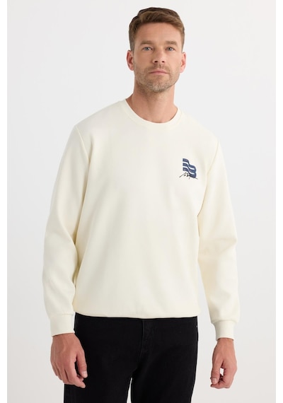 Tudors Unisex Relax Fit Rahat Kesim Pamuklu Yumuşak Dokulu Bisklet Yaka İç Polarlı Baskılı Ekru Sweatshirt-37314 Ekru Tudors Unisex Relax Fit Rahat Kesim Pamuklu Yumuşak Dokulu Bisklet Yaka İç Polarlı Baskılı Ekru Sweatshirt-37314 Ekru