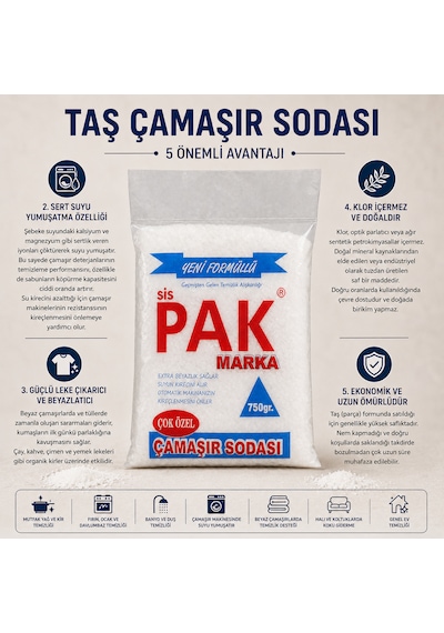 4'lü Taş Çamaşır Sodası Sepeti