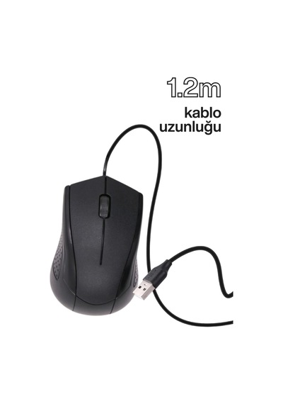 Concord Usb Kablolu 3d Optik Mouse 3 Tuş, Yüksek Dpı Hassasiyetli Bilgisayar Mouse C29mousesiyah