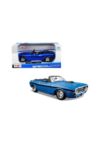 Maisto 1970 Dodge Challenger R/t Convertible Mavi 1 24 Model Arab