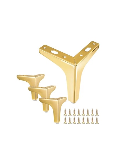 15 Cm Modern Model Gold Metal Mobilya, Dolap, Koltuk, Tv Ünitesi Ayakları 4 Adet -robot Süpürge Gold 15 Cm.